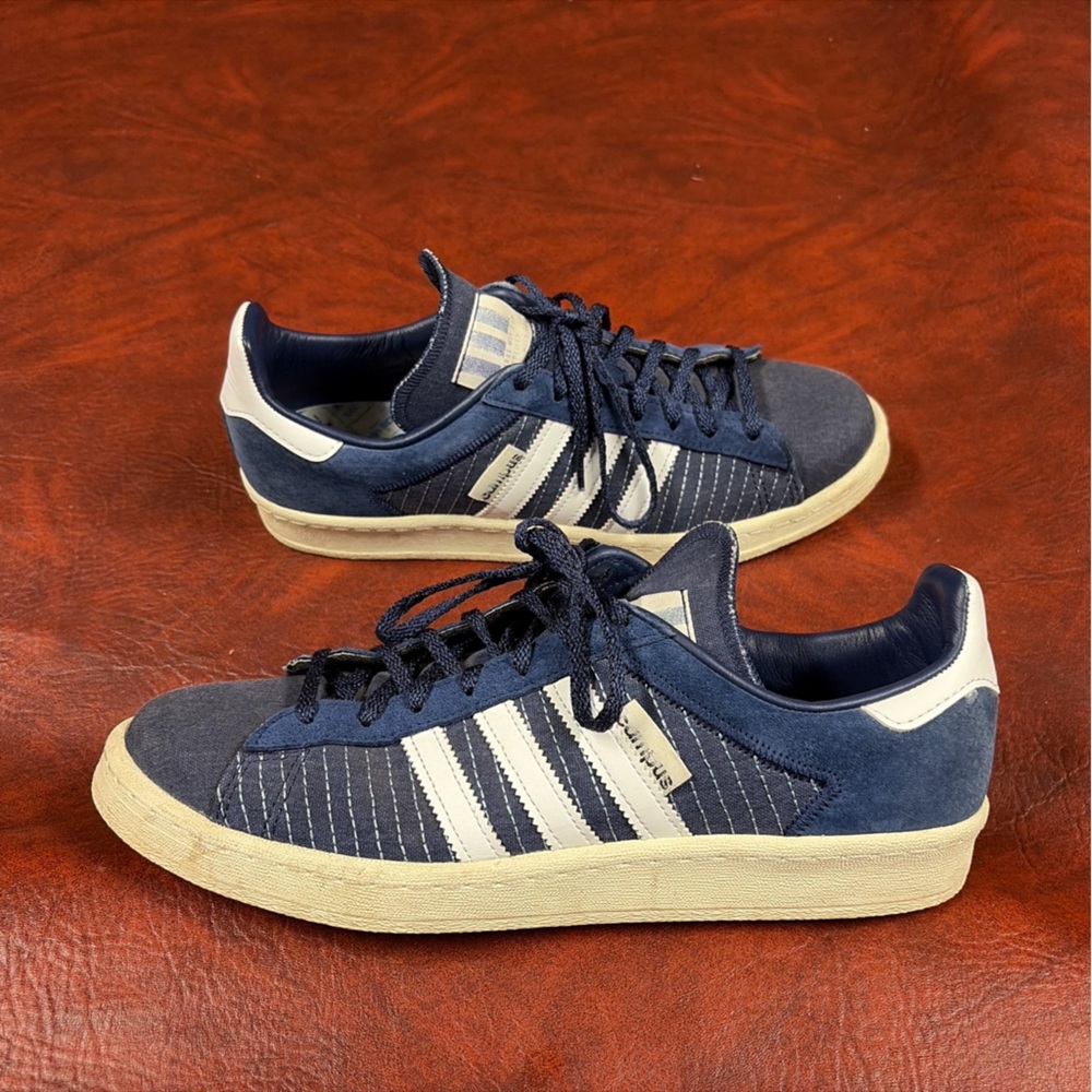 Adidas Campus 80 Men's Sneaker size 10.5 Blue w/white stripe New without tags